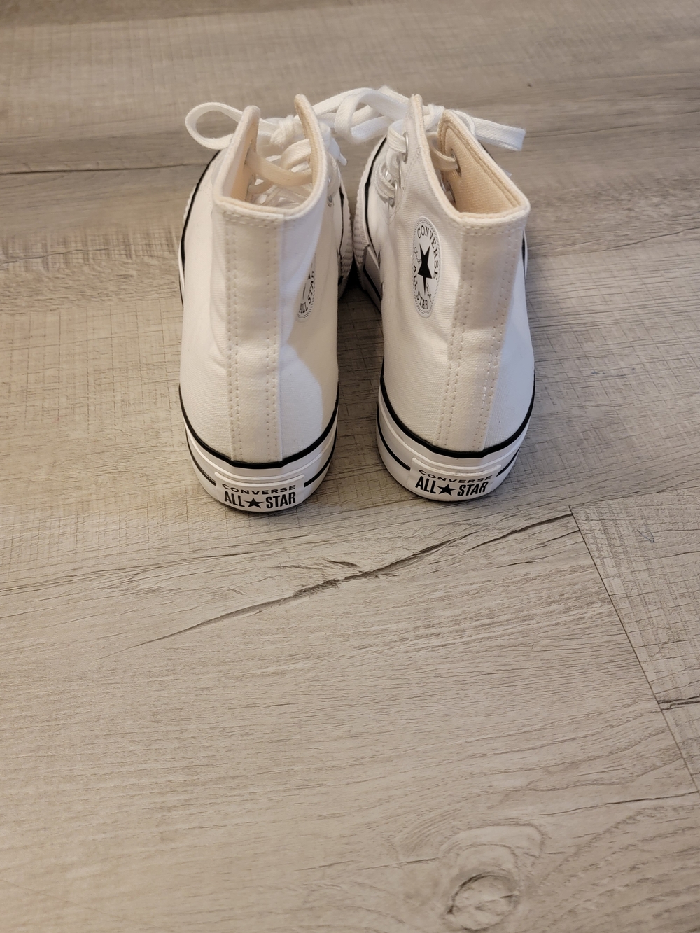 Converse White High-Top Platform Athletic Sneakers - Picture 5 of 7